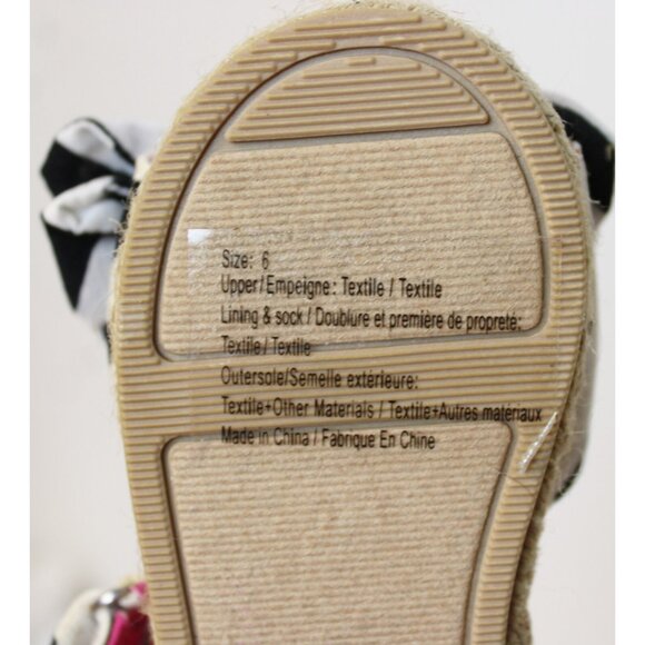 NEW 2013 Gymboree Wild for Zebra Toddler Sandals Bows sz 6 Braid Side Safari Zoo - Picture 6 of 6